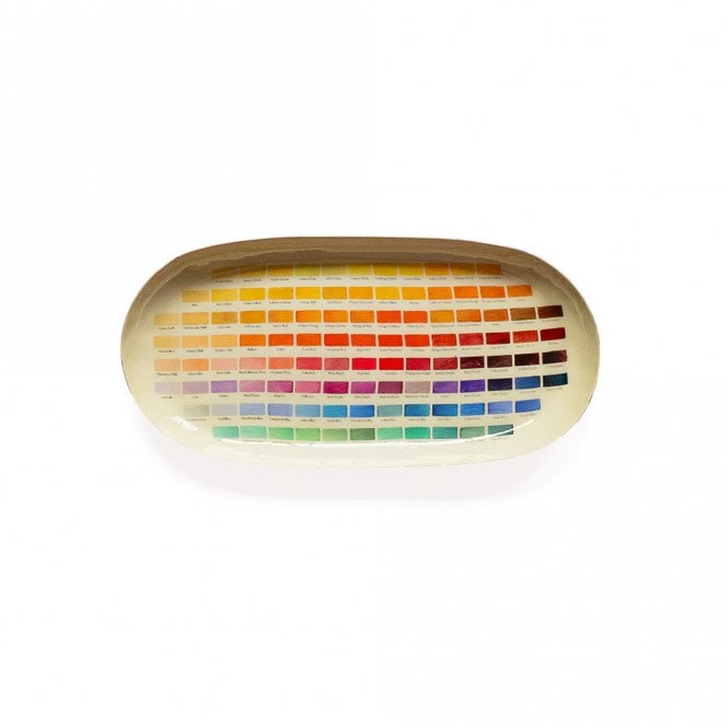 Roomytown Nomenclature of Colours Oval Enamel Trinket Tray