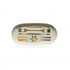 The Art of Colouring Oval Enamel Trinket Tray