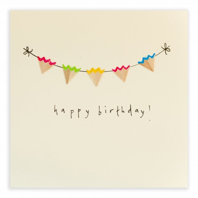Ruth Jackson Birthday Bunting Pencil Shavings Card