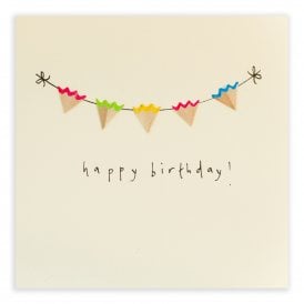 Birthday Bunting Pencil Shavings Card