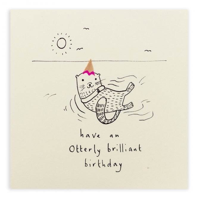 Ruth Jackson Birthday Otter Pencil Shavings Card