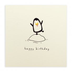Birthday Penguin Pencil Shavings Card