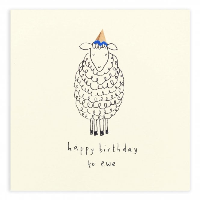 Ruth Jackson Happy Birthday to Ewe Pencil Shavings Card
