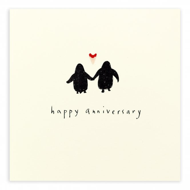 Ruth Jackson Penguin Anniversary Pencil Shavings Card