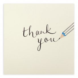 Thank You Pencil Shavings Card