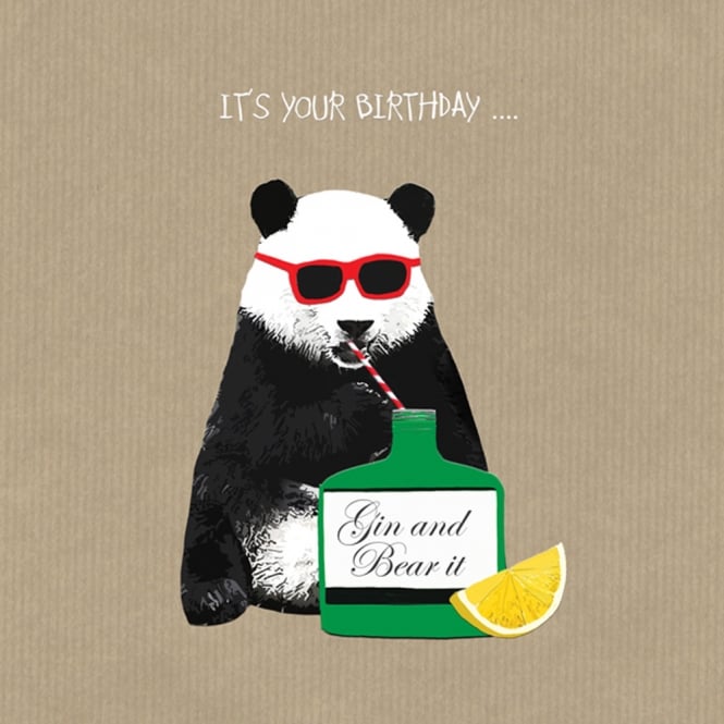 Sally Scaffardi Design Gin and Bear It Card