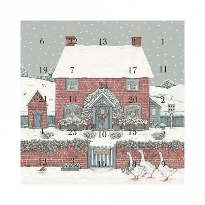 Sally Swannell Christmas Cottage Advent Calendar Card