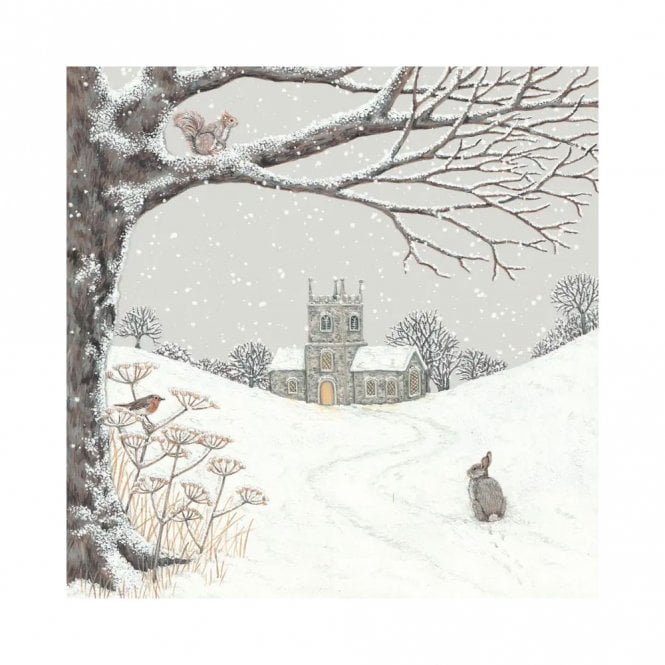 Sally Swannell Church in the Snow Pack of 6 Christmas Cards