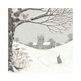 Church in the Snow Pack of 6 Christmas Cards