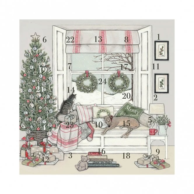 Sally Swannell Waiting For Father Christmas Advent Calendar Card