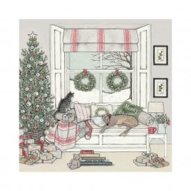 Waiting For Father Christmas Pack of 6 Christmas Cards