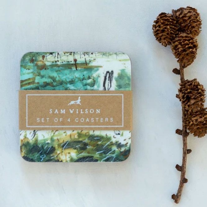 Sam Wilson Studio Heathland Hare Set of 4 Coasters