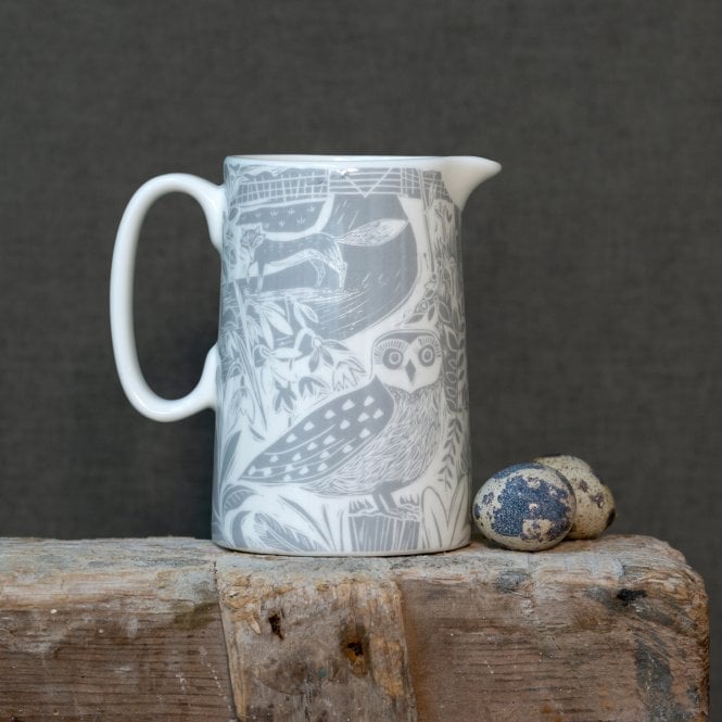 Sam Wilson Studio Owl and Fox Small Bone China Jug