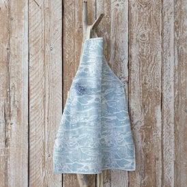 Through The Fields Duck Egg Blue Apron