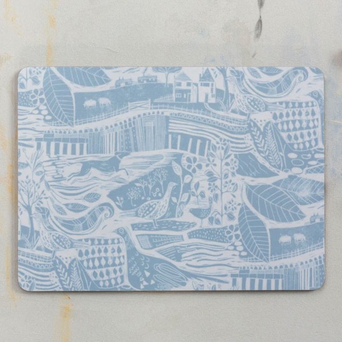 Sam Wilson Studio Through The Fields Duck Egg Blue Placemat