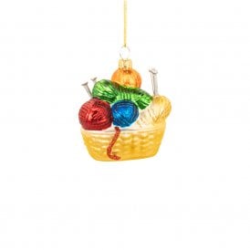 Basket of Yarn Shaped Bauble