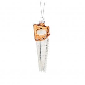 Gold and Silver Saw Shaped Bauble