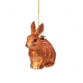 Woodland Bunny Shaped Bauble
