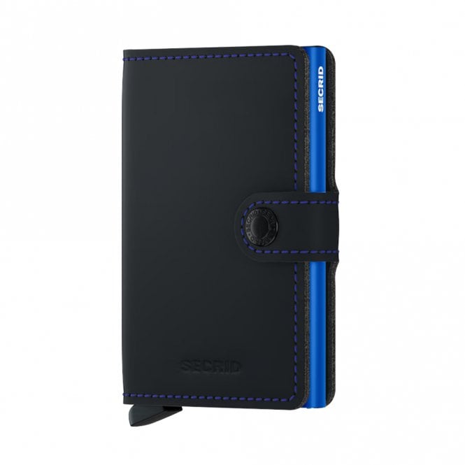 Secrid Leather Miniwallet Matte Black & Blue