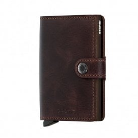 Leather Miniwallet Vintage Chocolate