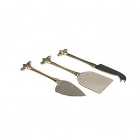 3 Gold Bee Cheese Knives