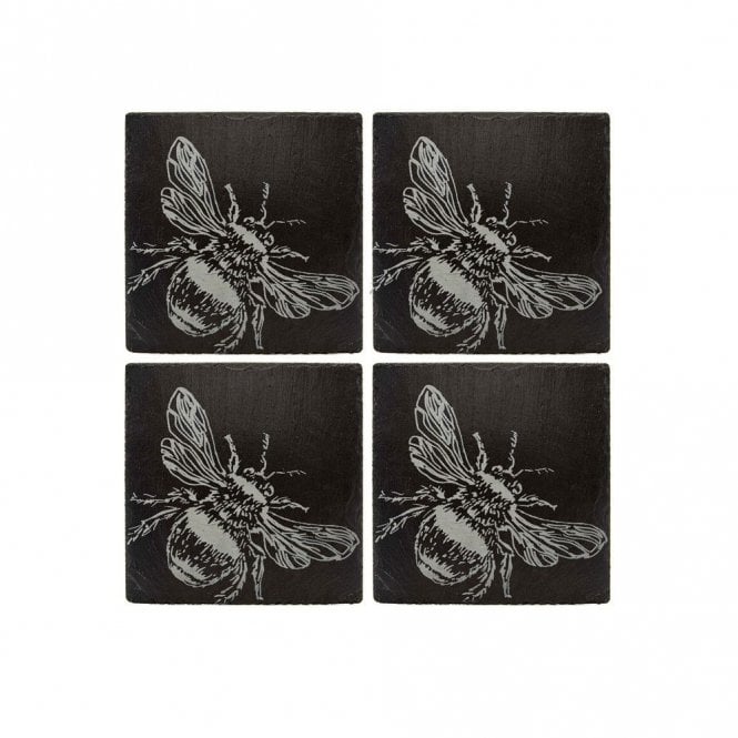 Selbrae House Bee Slate Coasters - Set of 4
