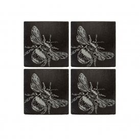 Bee Slate Coasters - Set of 4