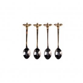 Gold Bee Spoons Set of 4