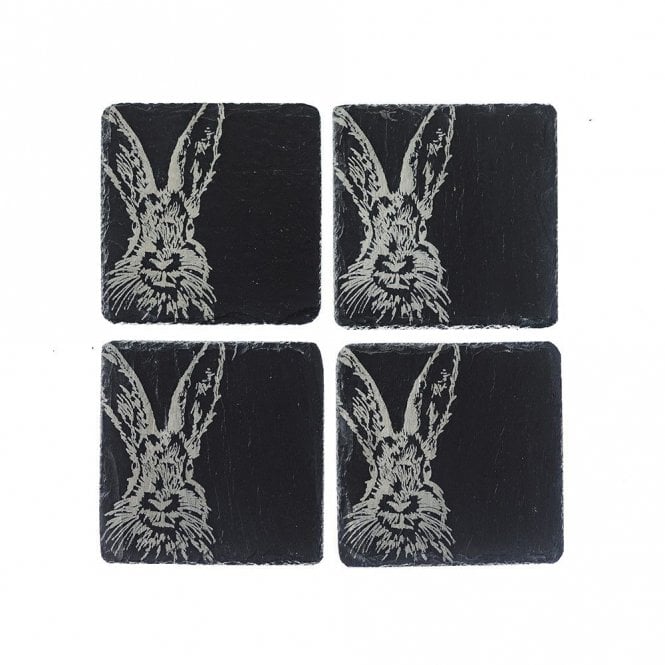 Selbrae House Hare Slate Coasters - Set of 4