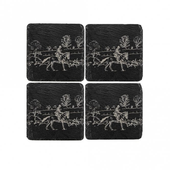Selbrae House Hunting Slate Coasters - Set of 4