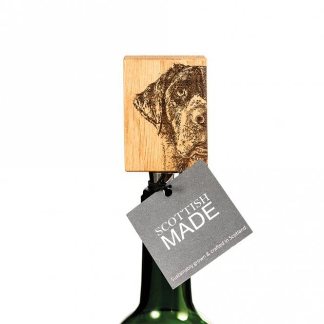 Selbrae House Labrador Oak Bottle Stopper