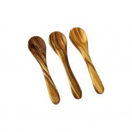 Olive Wood Set of 3 Mini Spoons