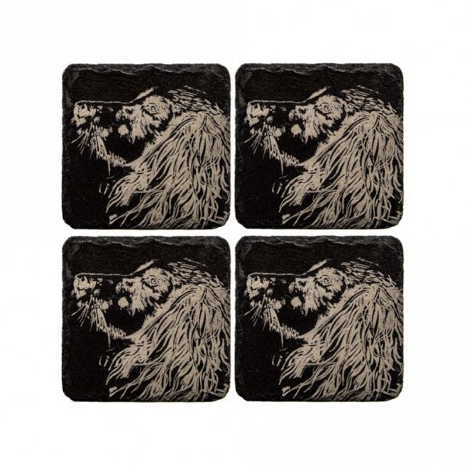 Selbrae House Spaniel Slate Coaster Set of 4