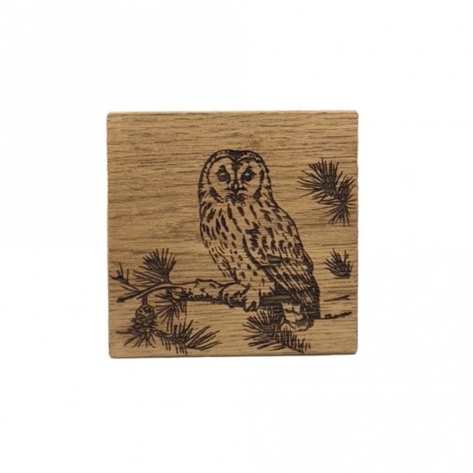 Selbrae House Tawny Owl Oak Coaster