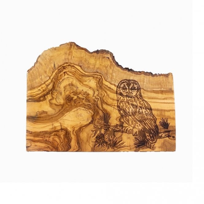 Selbrae House Tawny Owl Olive Wood Rectangle Serving Board