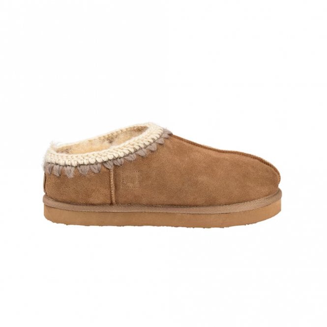 Shepherd of Sweden Izzy Chestnut Sheepskin Slipper Shoes
