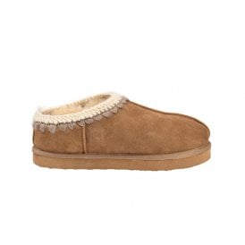 Izzy Chestnut Sheepskin Slipper Shoes