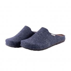 Samuel Navy Wool Mix Slippers