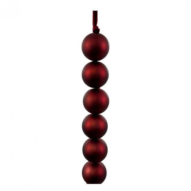 Shishi Burgundy 4cm Ball Garland 180cm