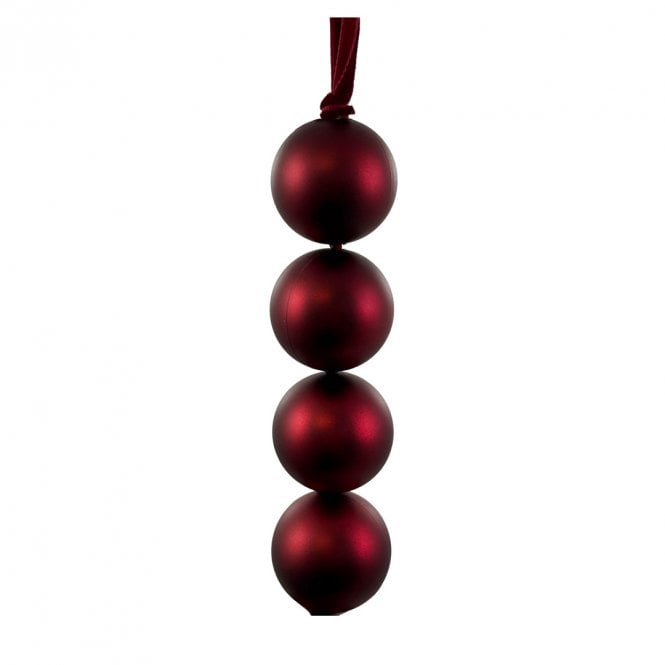 Shishi Burgundy 6cm Ball Garland 180cm