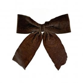 Burgundy Velvet Bow with Clip 13cm