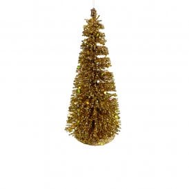 Gold Glitter Tree Ornament 10cm