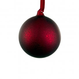 Matt Burgandy Glass Ball 8cm