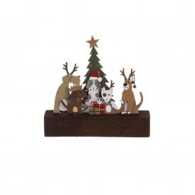 Christmas at the Dogs Home Block Standing Decoration