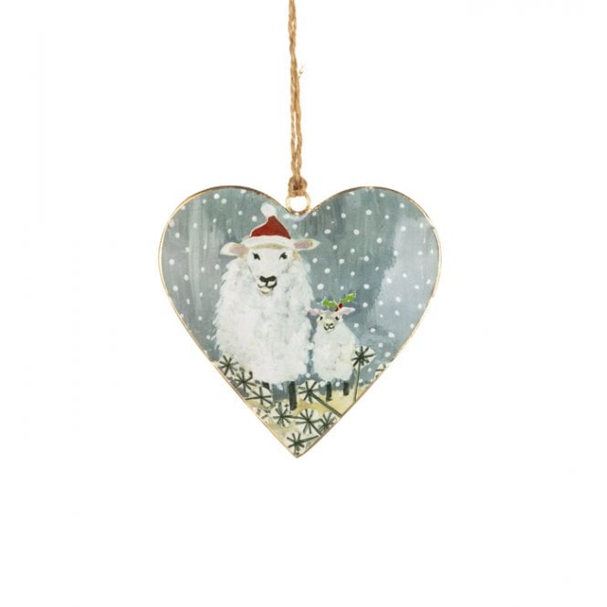 Shoeless Joe Ewe and Me Heart Hanging Decoration