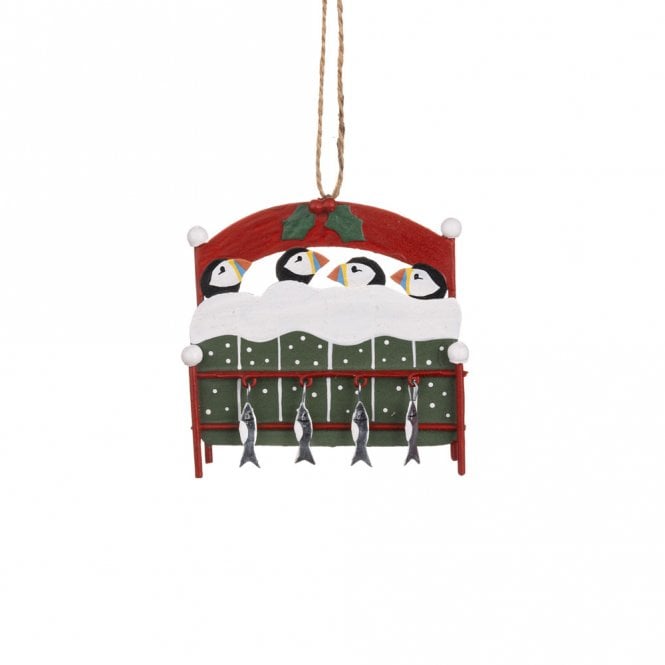 Shoeless Joe Puffin Christmas Eve Hanging Decoration