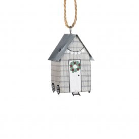 Shepherds Hut Grey Small Hanging Decoration