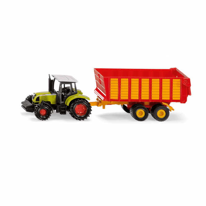 Siku Toys Claas Tractor With Silage Trailer Toy Vehicle