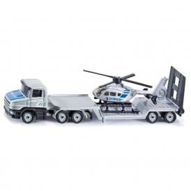 Low Loader with Police Helicopter Toy Vehicle