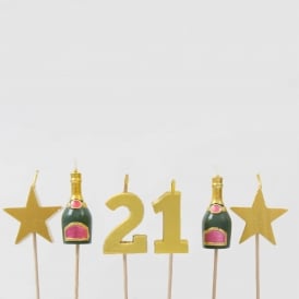 21st Birthday Candle Set